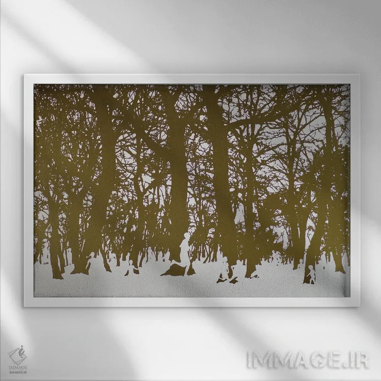 تابلو 2017,درختهای زندگی، ۲۰۱۷ اثر انگوس همپل - نمای قابدار سفید