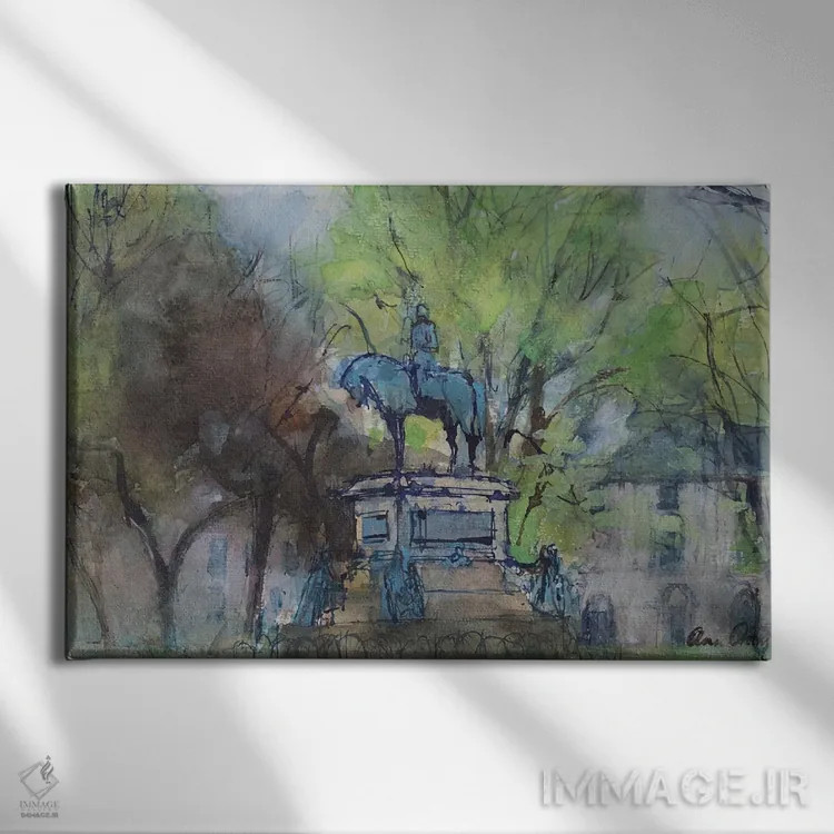 تابلو Edinburgh,میدان شارلوت، اباوربرا اثر آن اورام - نمای روبهرو روی دیوار