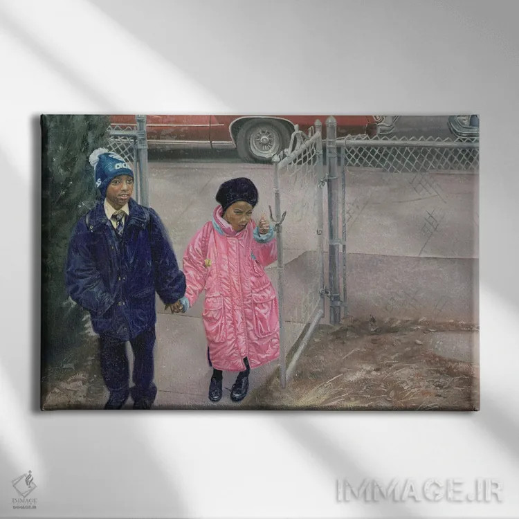 تابلو 1991,بعد از مدرسه، ۱۹۹۱ اثر کالین بوتمن - نمای روبهرو روی دیوار