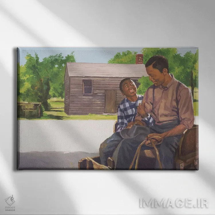 تابلو 2003,آرامش فرزند، ۲۰۰۳ اثر کالین بوتمن - نمای روبهرو روی دیوار