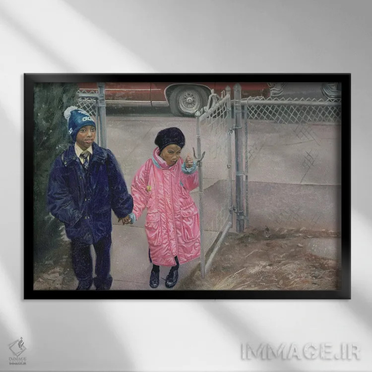 تابلو 1991,بعد از مدرسه، ۱۹۹۱ اثر کالین بوتمن - نمای قابدار مشکی