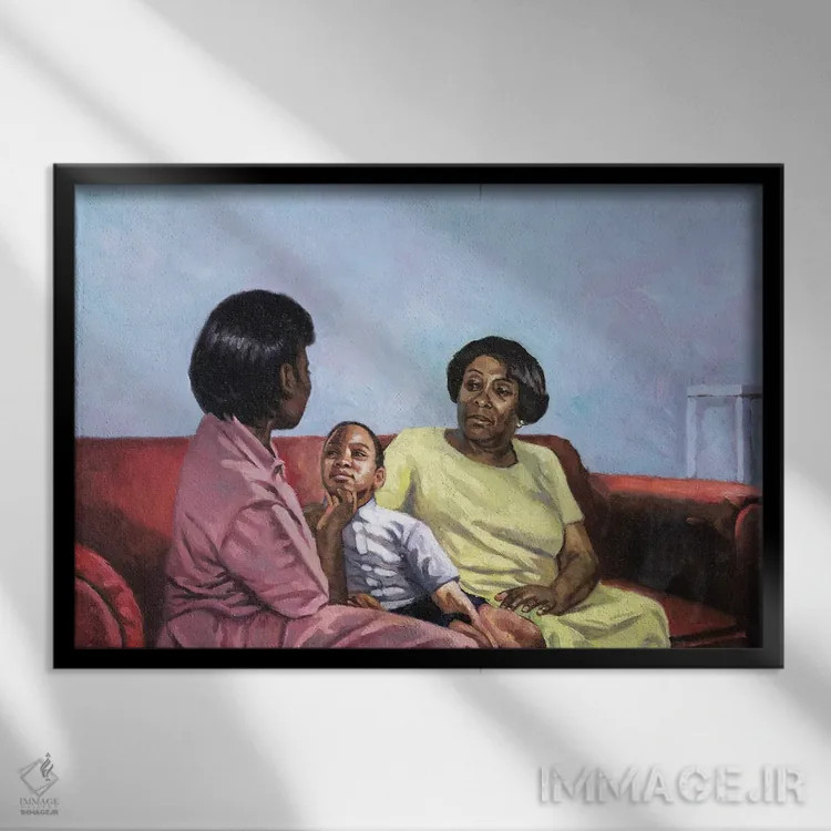 تابلو 2001,قدرت یک مادر، ۲۰۰۱ اثر کالین بوتمن - نمای قابدار مشکی