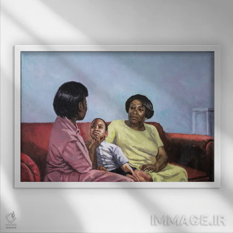 تابلو 2001,قدرت یک مادر، ۲۰۰۱ اثر کالین بوتمن - نمای قابدار سفید