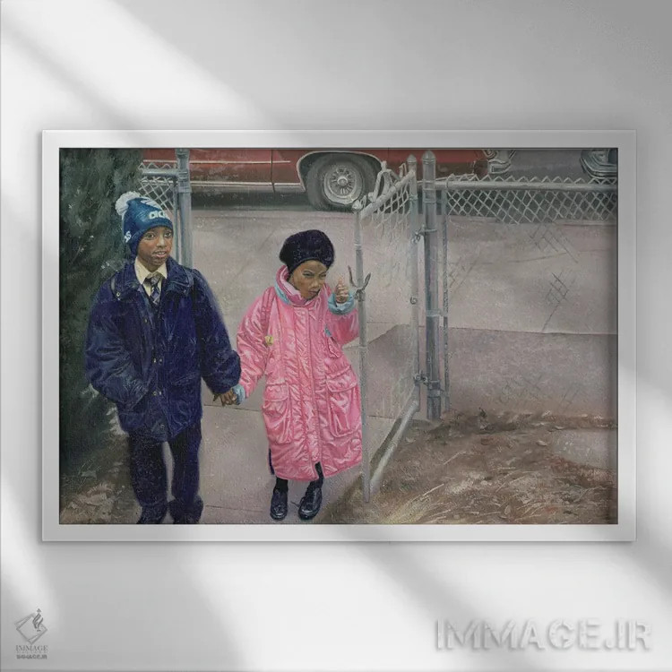 تابلو 1991,بعد از مدرسه، ۱۹۹۱ اثر کالین بوتمن - نمای قابدار سفید