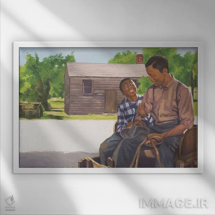 تابلو 2003,آرامش فرزند، ۲۰۰۳ اثر کالین بوتمن - نمای قابدار سفید