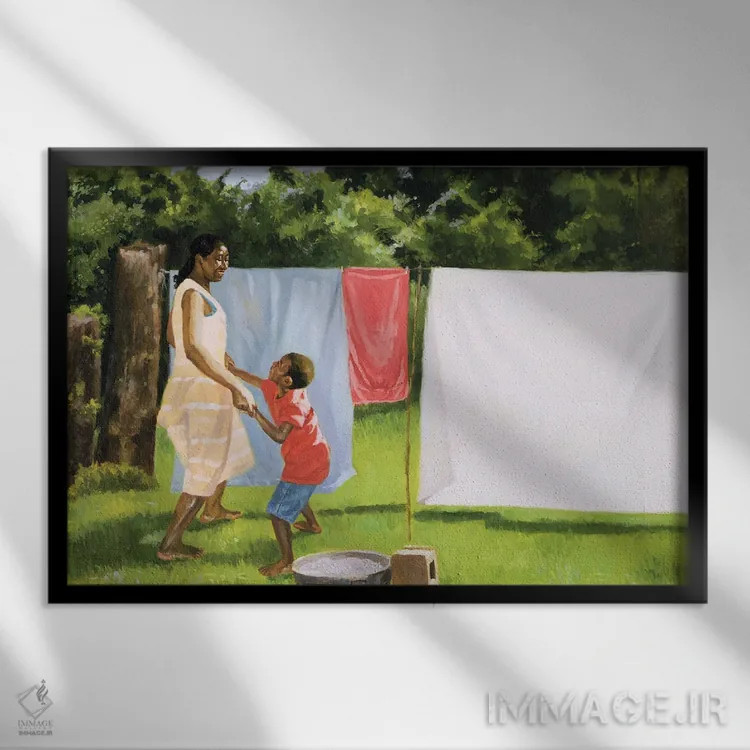 تابلو 2000,زنگ استراحت عصر، ۲۰۰۰ اثر کالین بوتمن - نمای قابدار مشکی