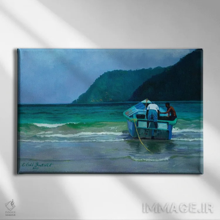 تابلو پیش از شکار (یا صید) اثر کالین بوتمن - نمای روبهرو روی دیوار