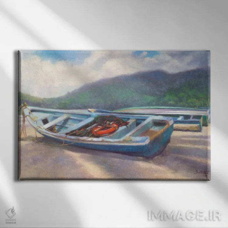 تابلو 2014,بر خشکی مانده، ۲۰۱۴ اثر کالین بوتمن - نمای روبهرو روی دیوار