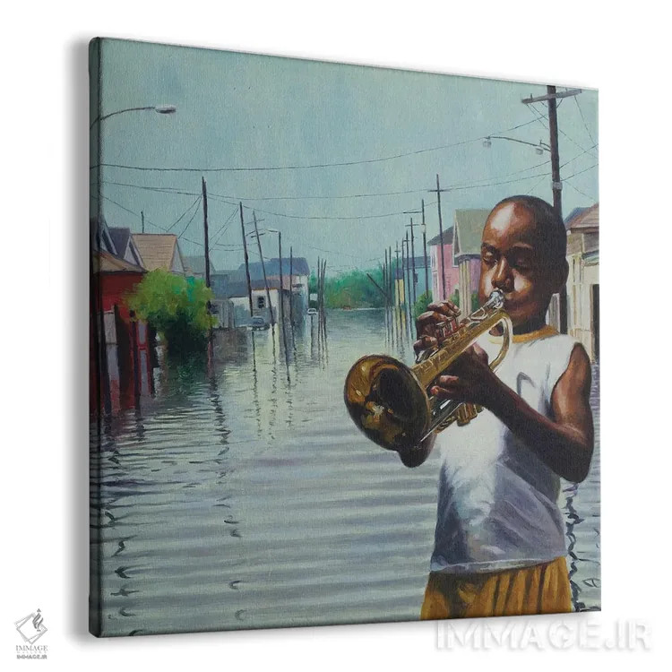 تابلو پسر با شاخ، ۲۰۱۰ اثر کالین بوتمن - نمای پرسپکتیو محصول