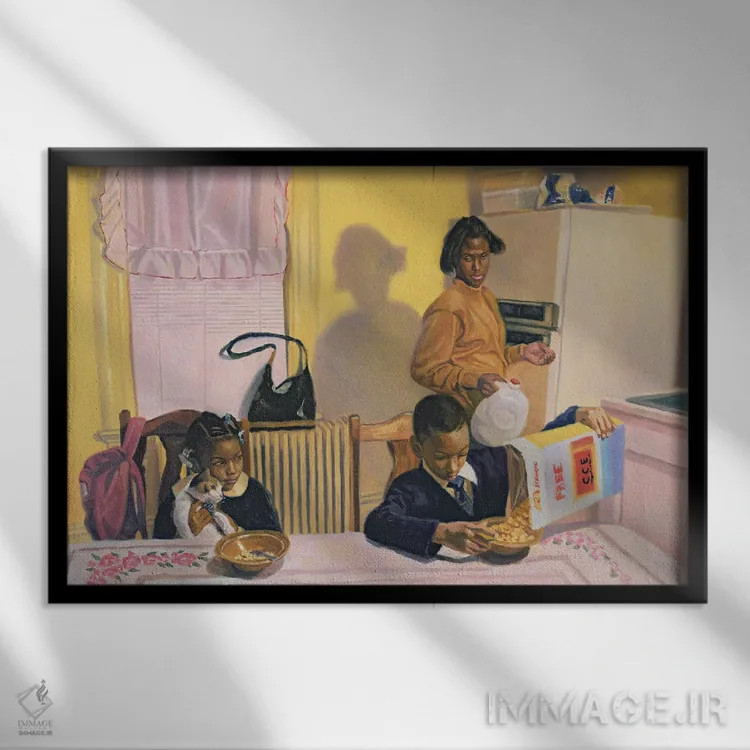 تابلو 1991,قبل از مدرسه، ۱۹۹۱ اثر کالین بوتمن - نمای قابدار مشکی