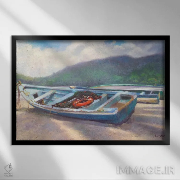 تابلو 2014,بر خشکی مانده، ۲۰۱۴ اثر کالین بوتمن - نمای قابدار مشکی