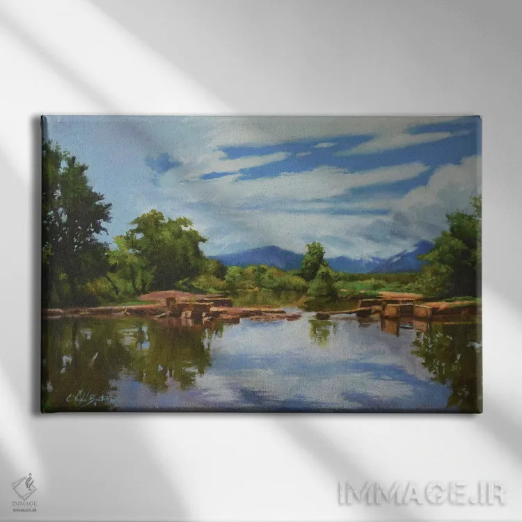 تابلو سعادت کارونی، ۲۰۱۸ اثر کالین بوتمن - نمای روبهرو روی دیوار