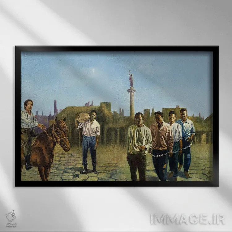 تابلو تور آبی، ۱۹۹۳ اثر کالین بوتمن - نمای قابدار مشکی