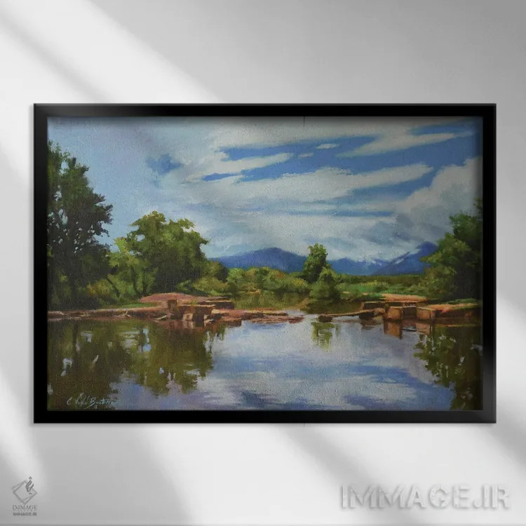 تابلو سعادت کارونی، ۲۰۱۸ اثر کالین بوتمن - نمای قابدار مشکی