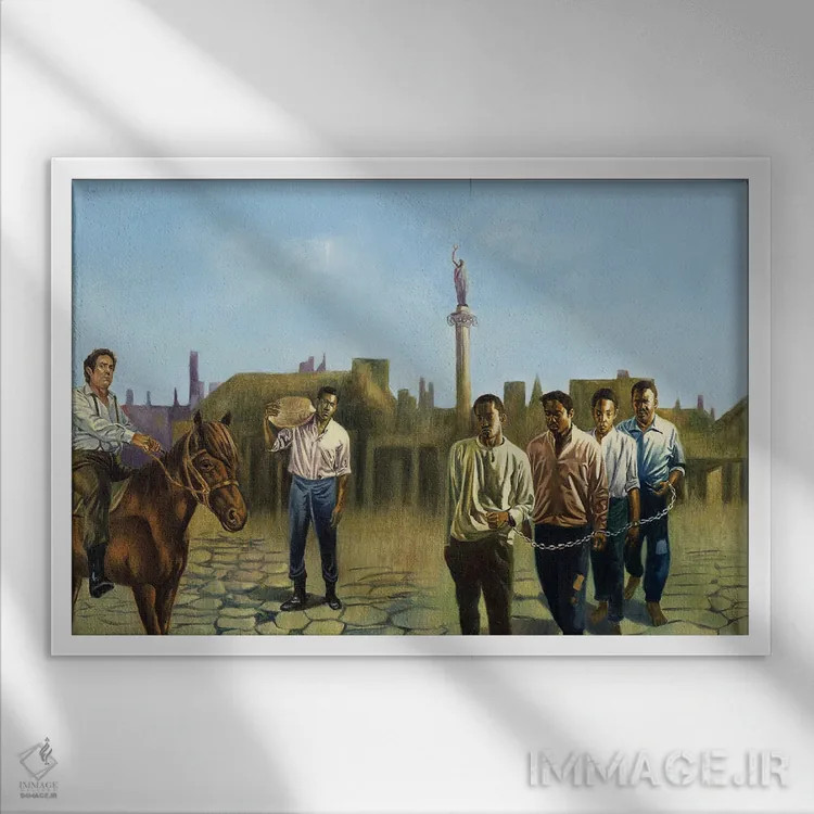 تابلو تور آبی، ۱۹۹۳ اثر کالین بوتمن - نمای قابدار سفید