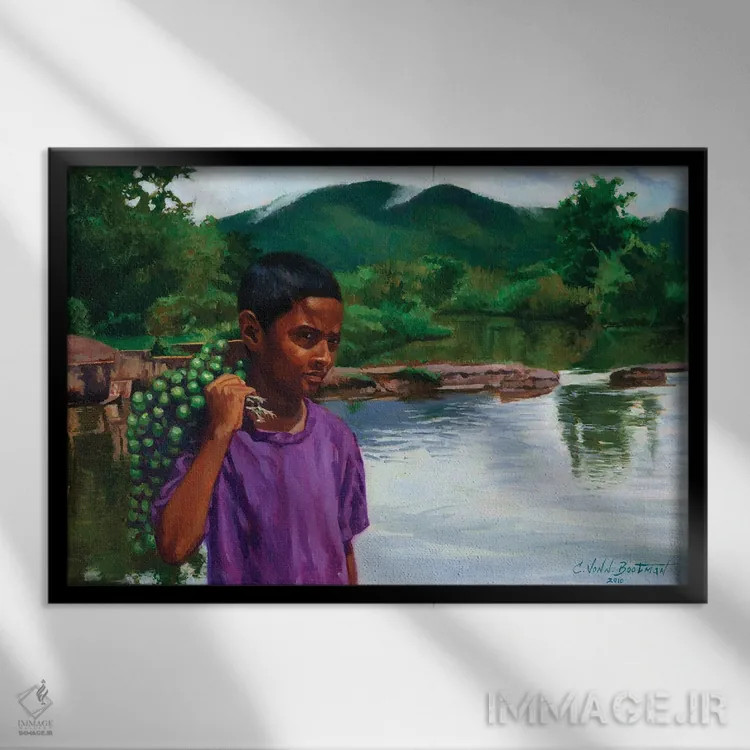 تابلو چنت کارونی اثر کالین بوتمن - نمای قابدار مشکی