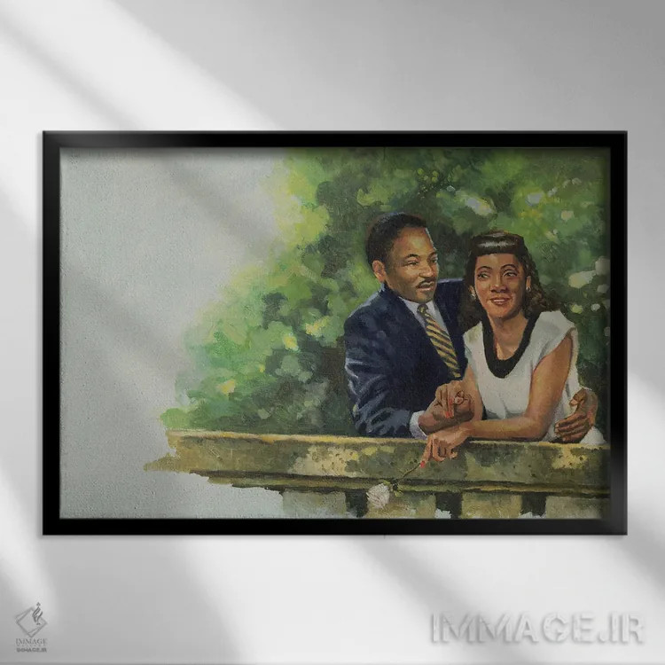 تابلو خواستگاری کورِتا، ۲۰۰۱ اثر کالین بوتمن - نمای قابدار مشکی