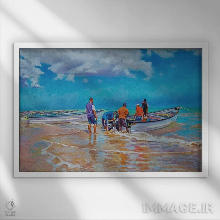 تابلو امیدوار، ۲۰۲۱ اثر کالین بوتمن - نمای قابدار سفید