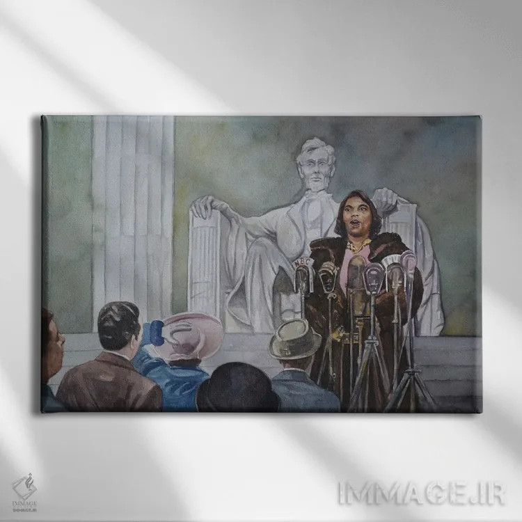 تابلو ماریان اندرسون آواز خواند! ۲۰۱۰ اثر کالین بوتمن - نمای روبهرو روی دیوار