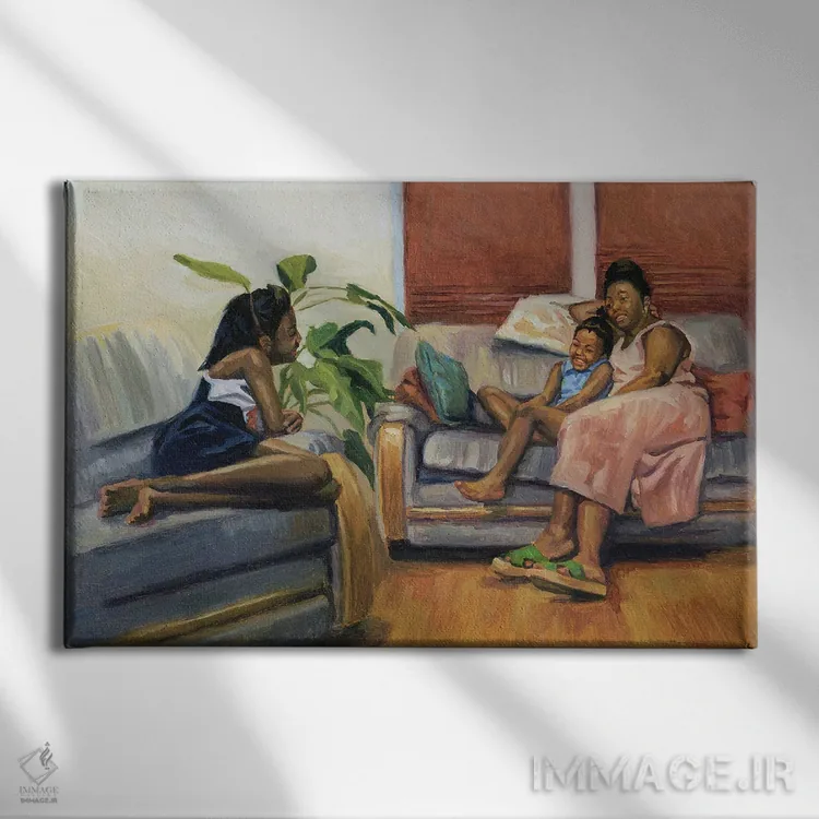 تابلو لاونج اتاق نشیمن، ۲۰۰۰ اثر کالین بوتمن - نمای روبهرو روی دیوار