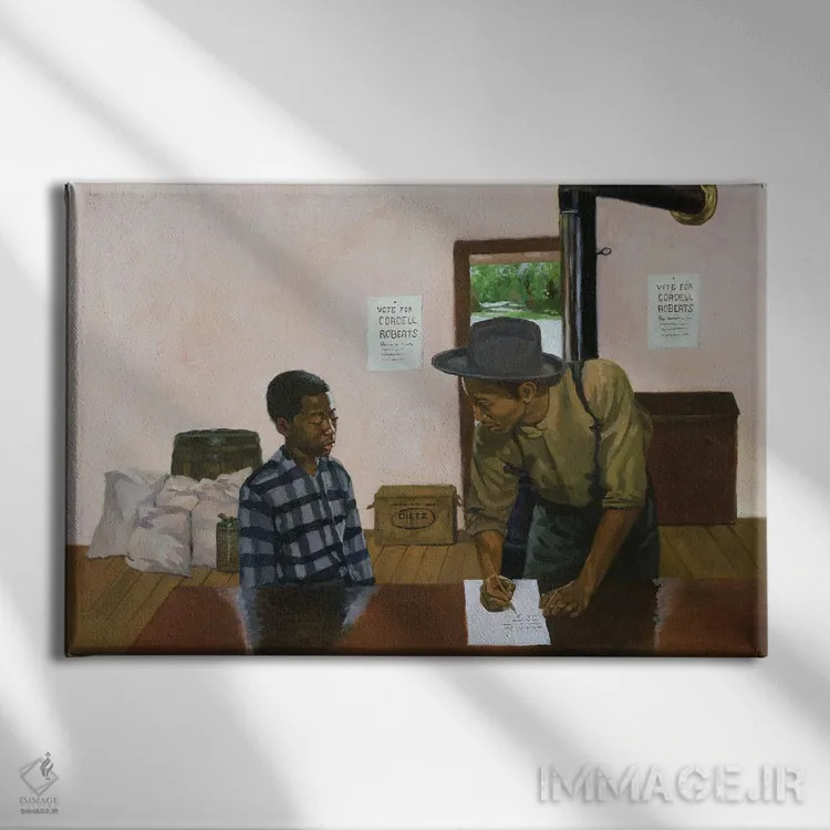 تابلو نشان شرم، ۲۰۰۳ اثر کالین بوتمن - نمای روبهرو روی دیوار