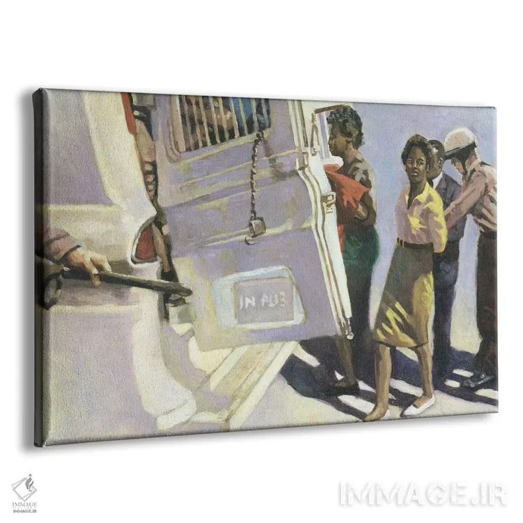 تابلو مهمانی ون پلیس، ۲۰۰۱ اثر کالین بوتمن - نمای پرسپکتیو محصول