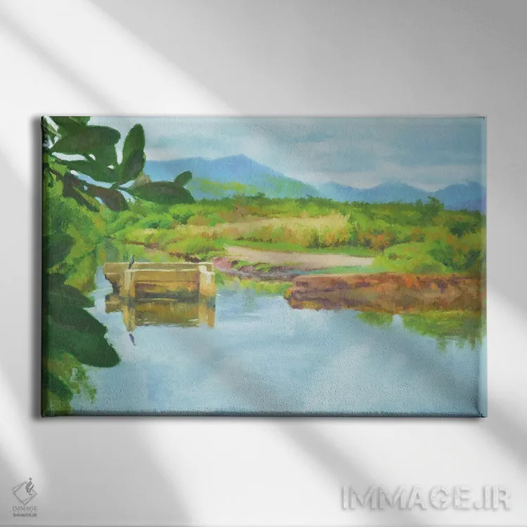 تابلو بازتابها، ۲۰۱۷ اثر کالین بوتمن - نمای روبهرو روی دیوار