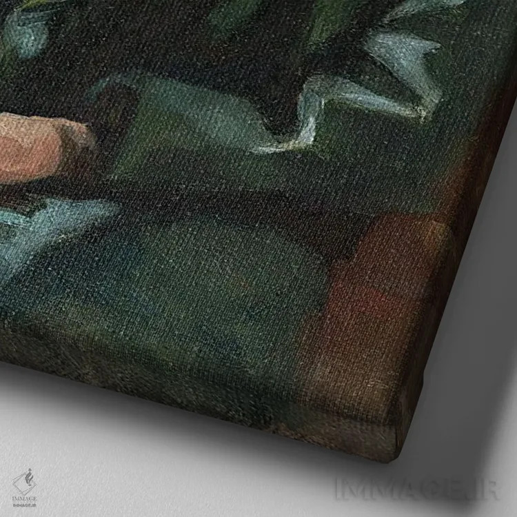 تابلو مارتین و رزا در صف اول، ۲۰۰۱ اثر کالین بوتمن - نمای نزدیک بافت بوم