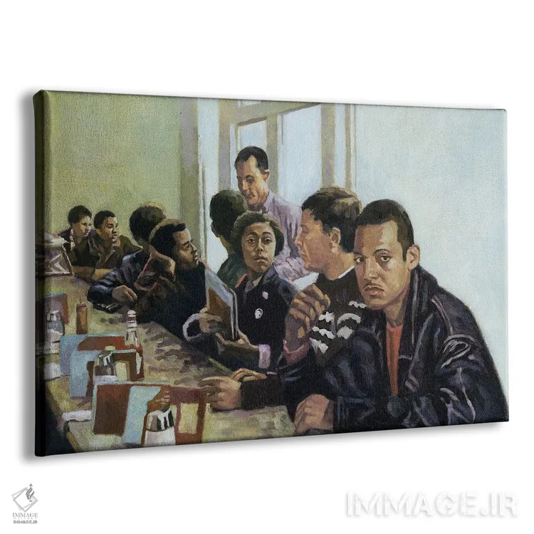 تابلو منوهای ضدعفونیشده، ۲۰۰۱ اثر کالین بوتمن - نمای پرسپکتیو محصول