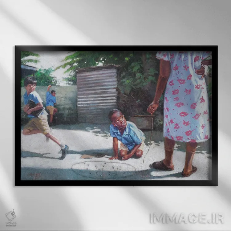 تابلو بدَو! ۲۰۱۴ اثر کالین بوتمن - نمای قابدار مشکی