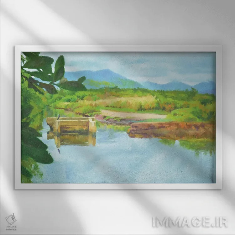 تابلو بازتابها، ۲۰۱۷ اثر کالین بوتمن - نمای قابدار سفید