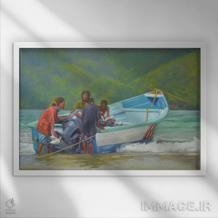 تابلو ماهی قرمز، ۲۰۱۸ اثر کالین بوتمن - نمای قابدار سفید