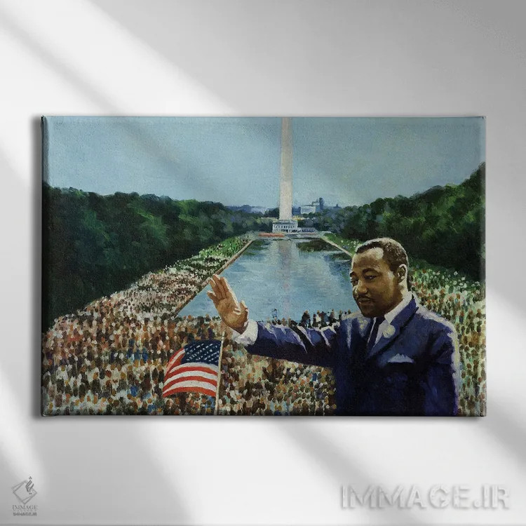 تابلو سخنرانی یادبود، ۲۰۰۱ اثر کالین بوتمن - نمای روبهرو روی دیوار