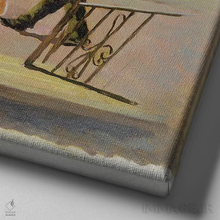 تابلو پلهٔ جلوی شهر تابستانی، ۲۰۰۰ اثر کالین بوتمن - نمای نزدیک بافت بوم