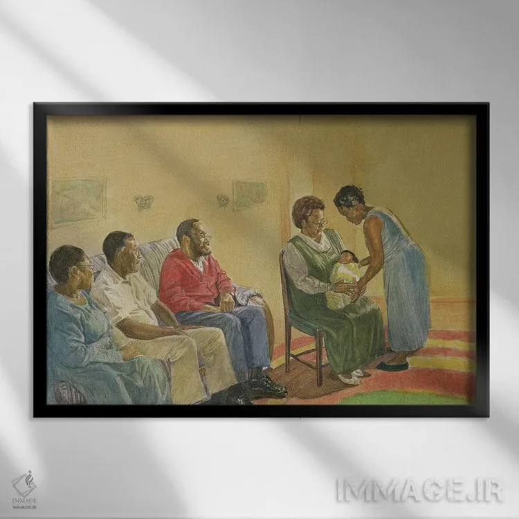 تابلو خوشآمدگویی، ۱۹۹۵ اثر کالین بوتمن - نمای قابدار مشکی