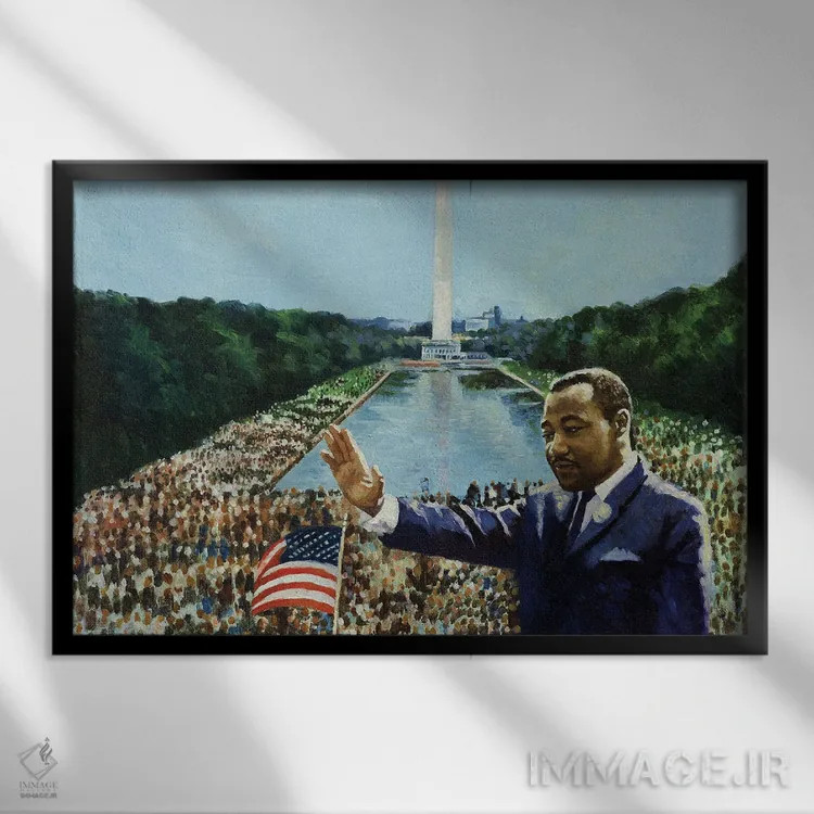 تابلو سخنرانی یادبود، ۲۰۰۱ اثر کالین بوتمن - نمای قابدار مشکی