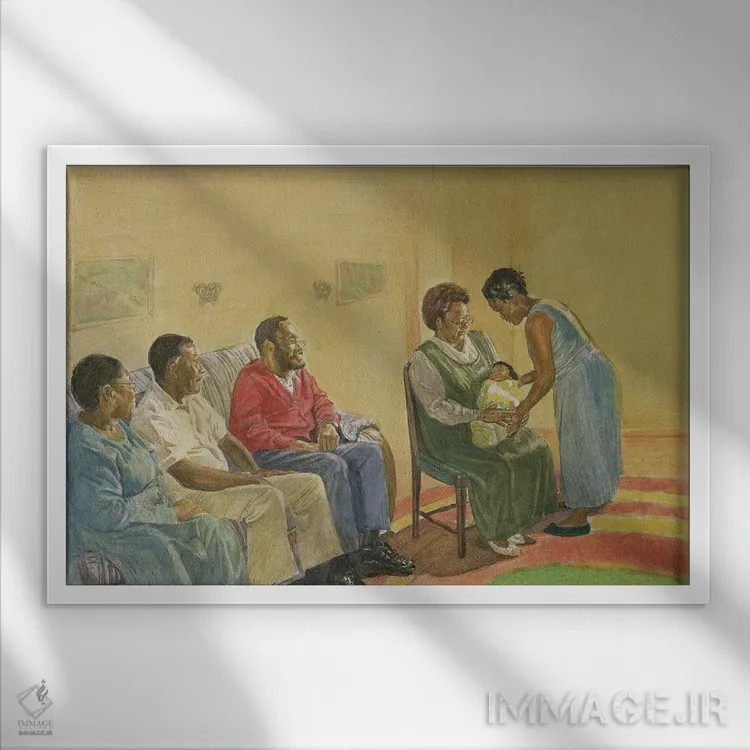 تابلو خوشآمدگویی، ۱۹۹۵ اثر کالین بوتمن - نمای قابدار سفید