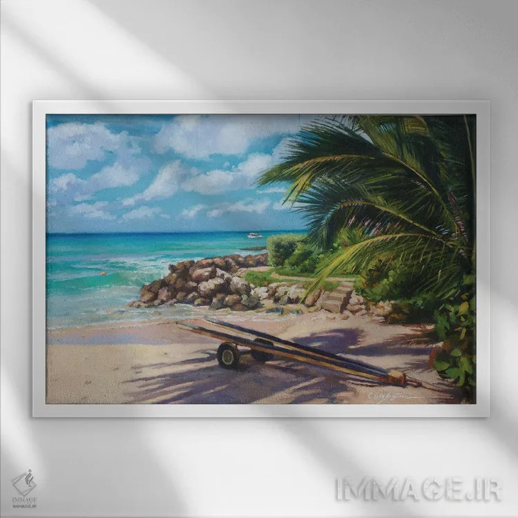 تابلو رهاشده، ۲۰۱۷ اثر کالین بوتمن - نمای قابدار سفید