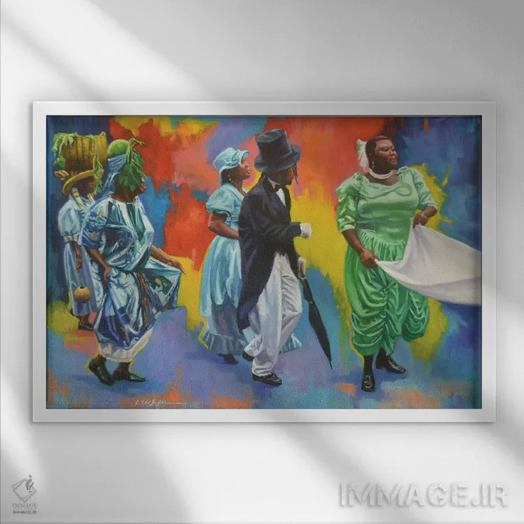 تابلو کاروان عروسی، ۲۰۱۷ اثر کالین بوتمن - نمای قابدار سفید