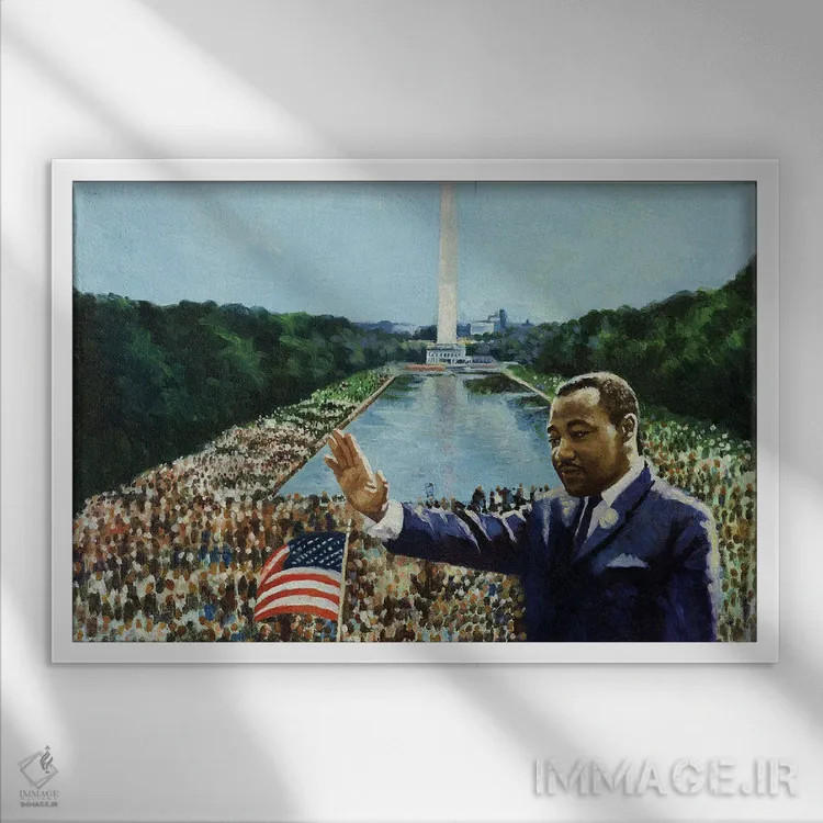 تابلو سخنرانی یادبود، ۲۰۰۱ اثر کالین بوتمن - نمای قابدار سفید