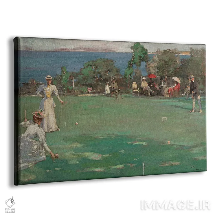 تابلو مهمانی کروکه، ۱۸۹۰-۱۸۹۳ اثر سر جان لاوری (نقاش ایرلندی) - نمای پرسپکتیو محصول