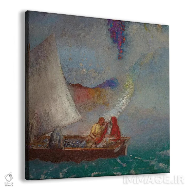 تابلو بادبان خاکستری، حدود ۱۹۰۰-۱۹۰۵ اثر اودیلو ردون - نمای پرسپکتیو محصول