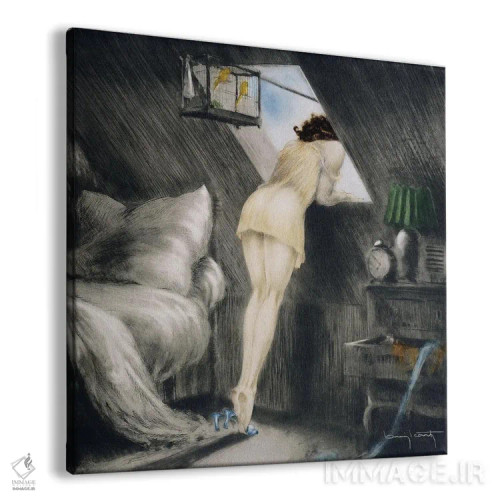 تابلو اتاق زیرشیروانی، ۱۹۴۰ اثر لوئیس ایکارت - نمای پرسپکتیو محصول