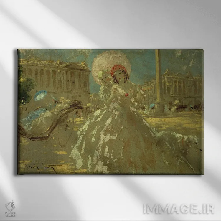 تابلو میدان کنکورد اثر لوئیس ایکارت - نمای روبهرو روی دیوار