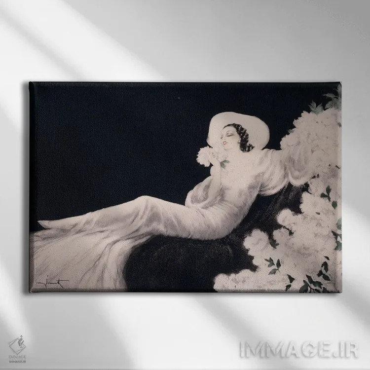 تابلو شکوفهٔ عشق اثر لوئیس ایکارت - نمای روبهرو روی دیوار