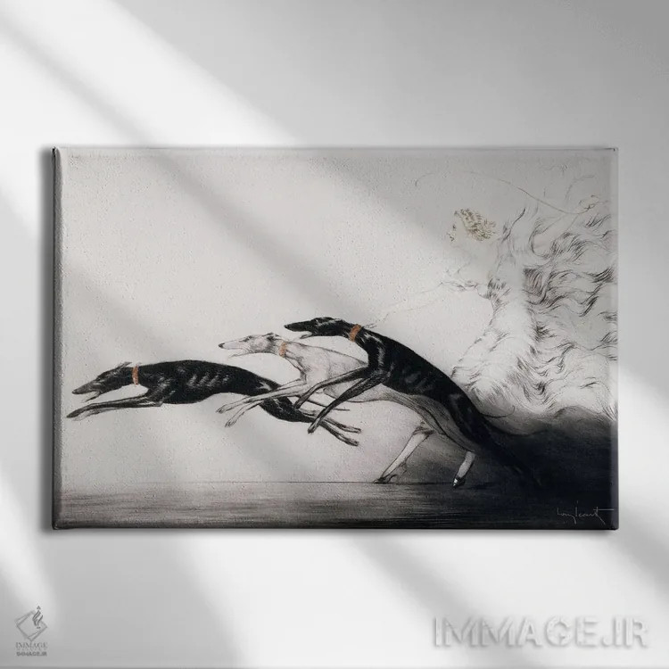 تابلو سرعت ۲، ۱۹۳۳ اثر لوئیس ایکارت - نمای روبهرو روی دیوار