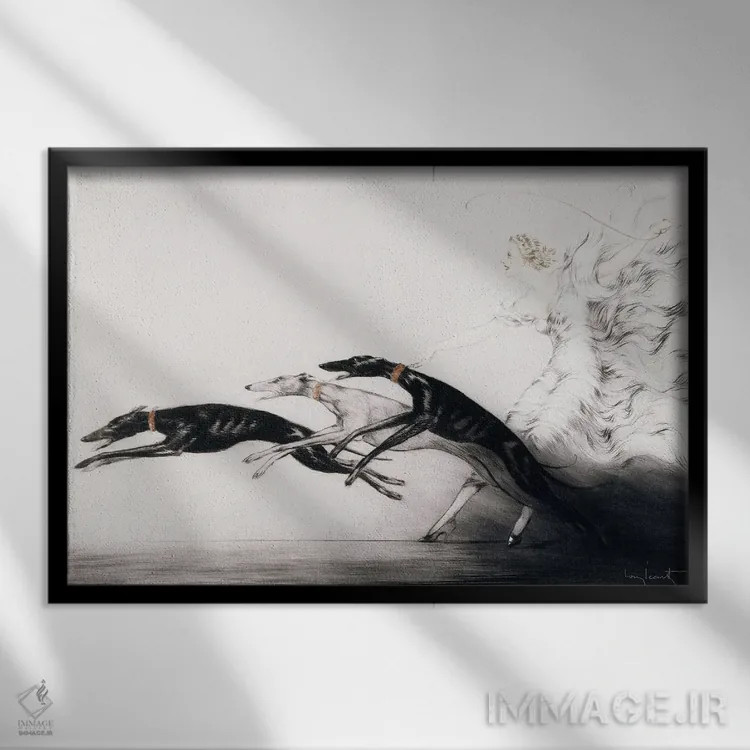 تابلو سرعت ۲، ۱۹۳۳ اثر لوئیس ایکارت - نمای قابدار مشکی