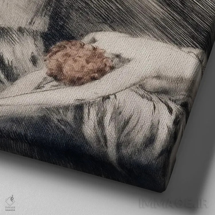 تابلو شعر اثر لوئیس ایکارت - نمای نزدیک بافت بوم