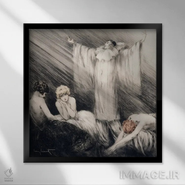 تابلو شعر اثر لوئیس ایکارت - نمای قابدار مشکی