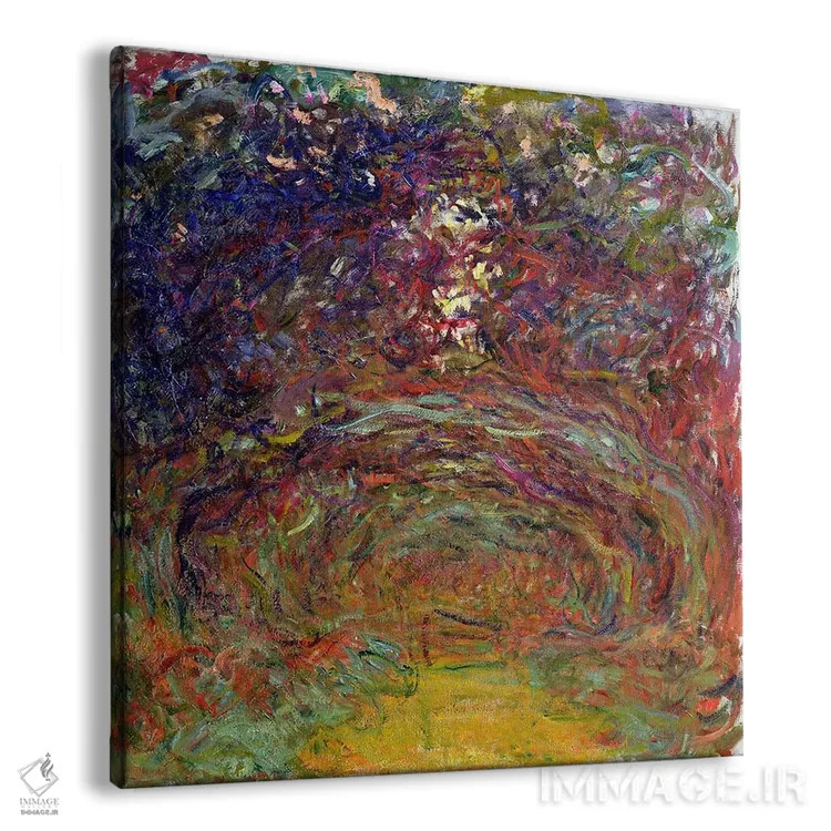 تابلو مسیر رز در ژیورنی، ۱۹۲۰-۲۲ اثر کلود مونه (نقاش معروف فرانسوی) - نمای پرسپکتیو محصول